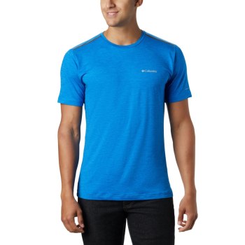 Columbia Tech Trail Crew Neck, Camiseta Azur Azules Para Hombre | 548369-YTL